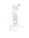 Discharge Chute Diagram and Parts List for  Craftsman Snow Blower