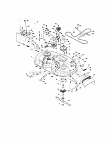 Mower_Deck Diagram and Parts List for  Craftsman Lawn Tractor