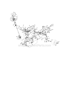 Steering_Assembly Diagram and Parts List for  Craftsman Lawn Tractor