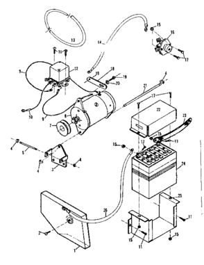 Generator Diagram and Parts List for  Craftsman Lawn Tractor
