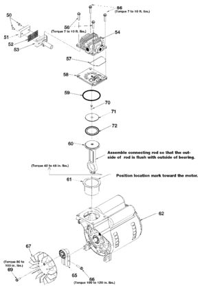PUMP Diagram and Parts List for Type 0 DeVilbiss Compressor