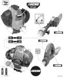 Page M Diagram and Parts List for E09013001322-E09013999999 Echo Pole Saw