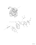 Page E Diagram and Parts List for E09013001322-E09013999999 Echo Pole Saw