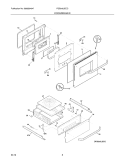 DOOR/DRAWER Diagram and Parts List for  Frigidaire Wall Oven