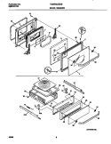 DOOR Diagram and Parts List for  Frigidaire Wall Oven