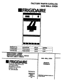 COVER Diagram and Parts List for  Frigidaire Wall Oven