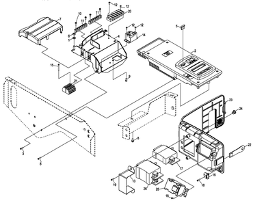 Control Panel Diagram and Parts List for (6630308 - 7259702)(2012) Generac Generator