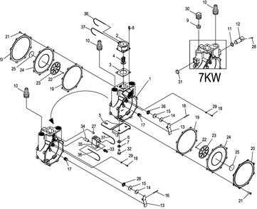 Regulator Diagram and Parts List for (4685414 - 5656002)(2009) Generac Generator