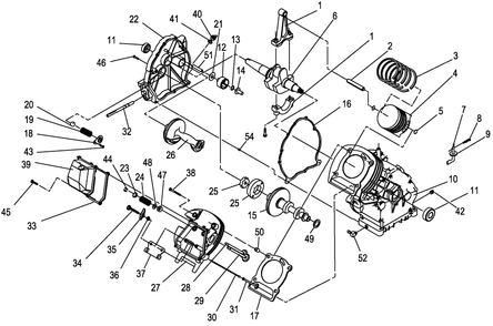 Longblock Repair Parts Diagram and Parts List for (4685414 - 5656002)(2009) Generac Generator
