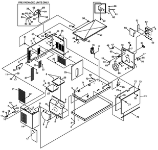 Enclosure Diagram and Parts List for (4685414 - 5656002)(2009) Generac Generator