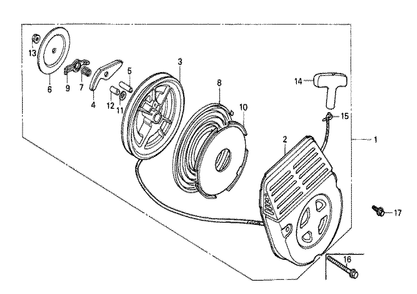 Fig-0 Diagram and Parts List for Type LMT Honda Engine
