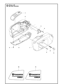 Housing Diagram and Parts List for 2012-07 Husqvarna Brush Cutter