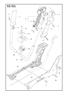Handle Diagram and Parts List for 2012-07 Husqvarna Brush Cutter