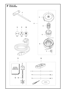 Accessories Diagram and Parts List for 2012-07 Husqvarna Brush Cutter