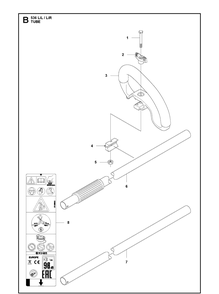Tube Diagram and Parts List for 2012-07 Husqvarna Brush Cutter