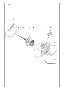 Starter Diagram and Parts List for 2008-10 Husqvarna Lawn Tractor Accessories