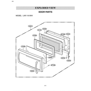Section 4 Diagram and Parts List for ABKELGA LG Microwave Oven Combo
