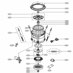 Tub Assembly Diagram and Parts List for ABWEEUS LG Washer