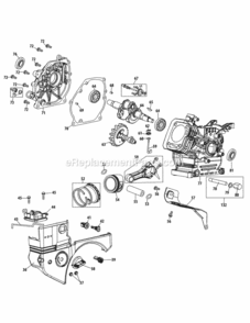370-Sub-11_Crankcase Diagram and Parts List for  MTD Engine
