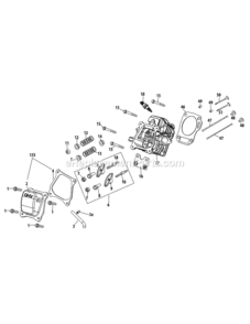 370-Sub-11_Cylinder_Head Diagram and Parts List for  MTD Engine