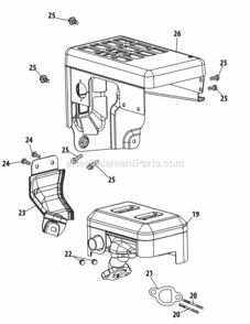 370-Sub-11_Muffler Diagram and Parts List for  MTD Engine