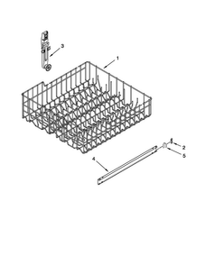 Upper Rack And Track Parts Diagram and Parts List for  Maytag Dishwasher