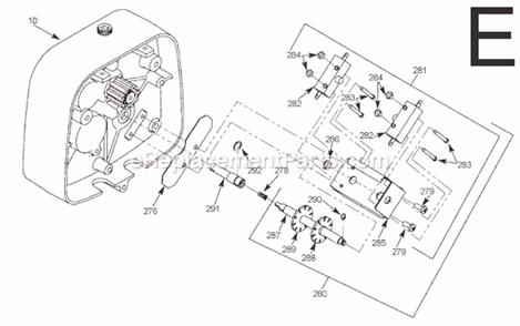Page E Diagram and Parts List for SER JLC Milwaukee Hoist & Winch