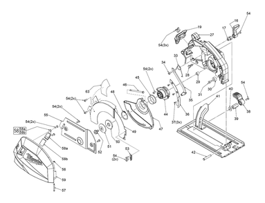 Fig-1 Diagram and Parts List for D78A Milwaukee Saw