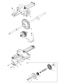 Transmission Diagram and Parts List for 2013 Murray Lawn Tractor