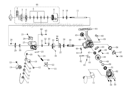 Part Location Diagram of 1207334 Pflueger Bail Spring