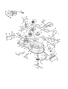 Mower Deck Diagram and Parts List for  Poulan Lawn Tractor