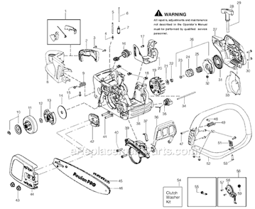 Page A Diagram and Parts List for Type 2 Poulan Chainsaw