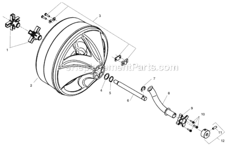 Drum Assembly Diagram and Parts List for  Ridgid Drain Cleaner