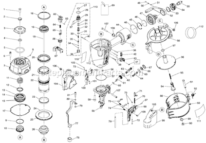Page A Diagram and Parts List for  Ridgid Nailer
