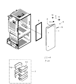 Right Door Diagram and Parts List for AA-0000 Samsung Refrigerator