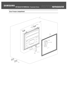 Freezer Door Compartment Diagram and Parts List for AA-00 Samsung Refrigerator