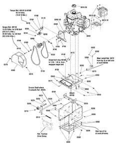 Engine And Frame Group - 9tp Diagram and Parts List for 1696234-03 Simplicity Snow Blower