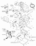 Engine  Frame Group (E985919) Diagram and Parts List for  Simplicity Snow Blower
