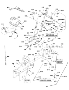 Handles And Controls Group - Remote Diagram and Parts List for 1696234-01 Simplicity Snow Blower