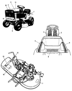 Decal Group 2 Diagram and Parts List for 1690457 Simplicity Lawn Tractor