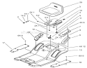 Rear Body and Seat Assembly Diagram and Parts List for 230000001-230999999 - 2003 Toro Lawn Tractor
