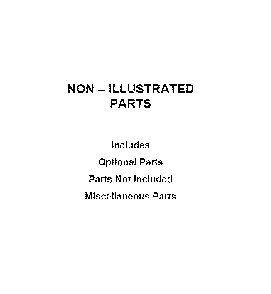 Optional parts (not included) Diagram and Parts List for  Whirlpool Washer