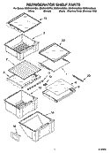 REFRIGERATOR SHELF PARTS Diagram and Parts List for  Whirlpool Refrigerator
