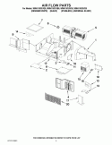AIR FLOW PARTS Diagram and Parts List for  Whirlpool Microwave