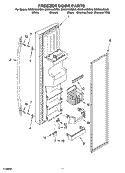 FREEZER DOOR PARTS Diagram and Parts List for  Whirlpool Refrigerator