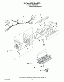 ICEMAKER PARTS Diagram and Parts List for  KitchenAid Refrigerator
