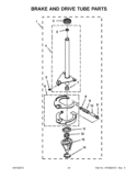 BRAKE AND DRIVE TUBE PARTS Diagram and Parts List for  Whirlpool Washer Dryer Combo