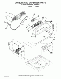 CONSOLE AND DISPENSER PARTS Diagram and Parts List for  Whirlpool Washer