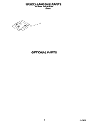 OPTIONAL PARTS MISCELLANEOUS PARTS Diagram and Parts List for  Whirlpool Dishwasher