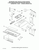 INTERIOR AND VENTILATION PARTS Diagram and Parts List for  Whirlpool Microwave